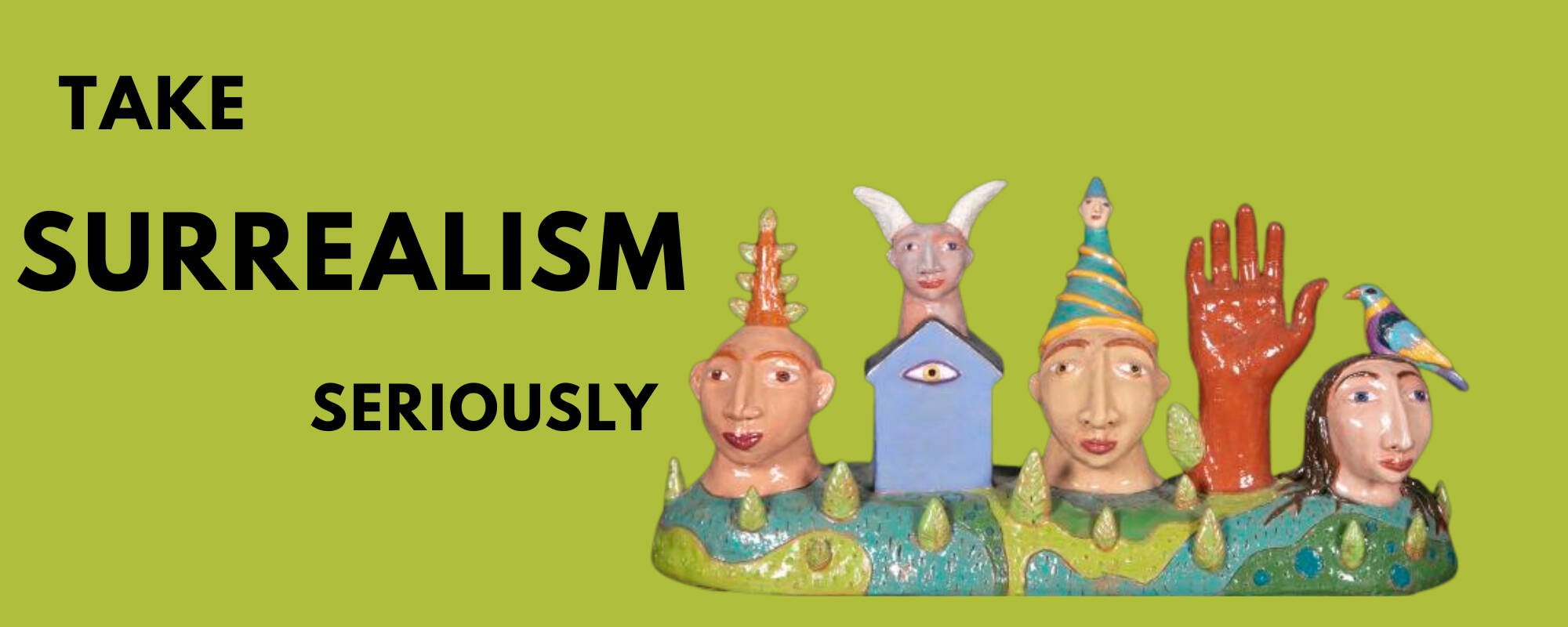 Blog banner for the November 2025 blog titled "Take Surrealism Seriously"